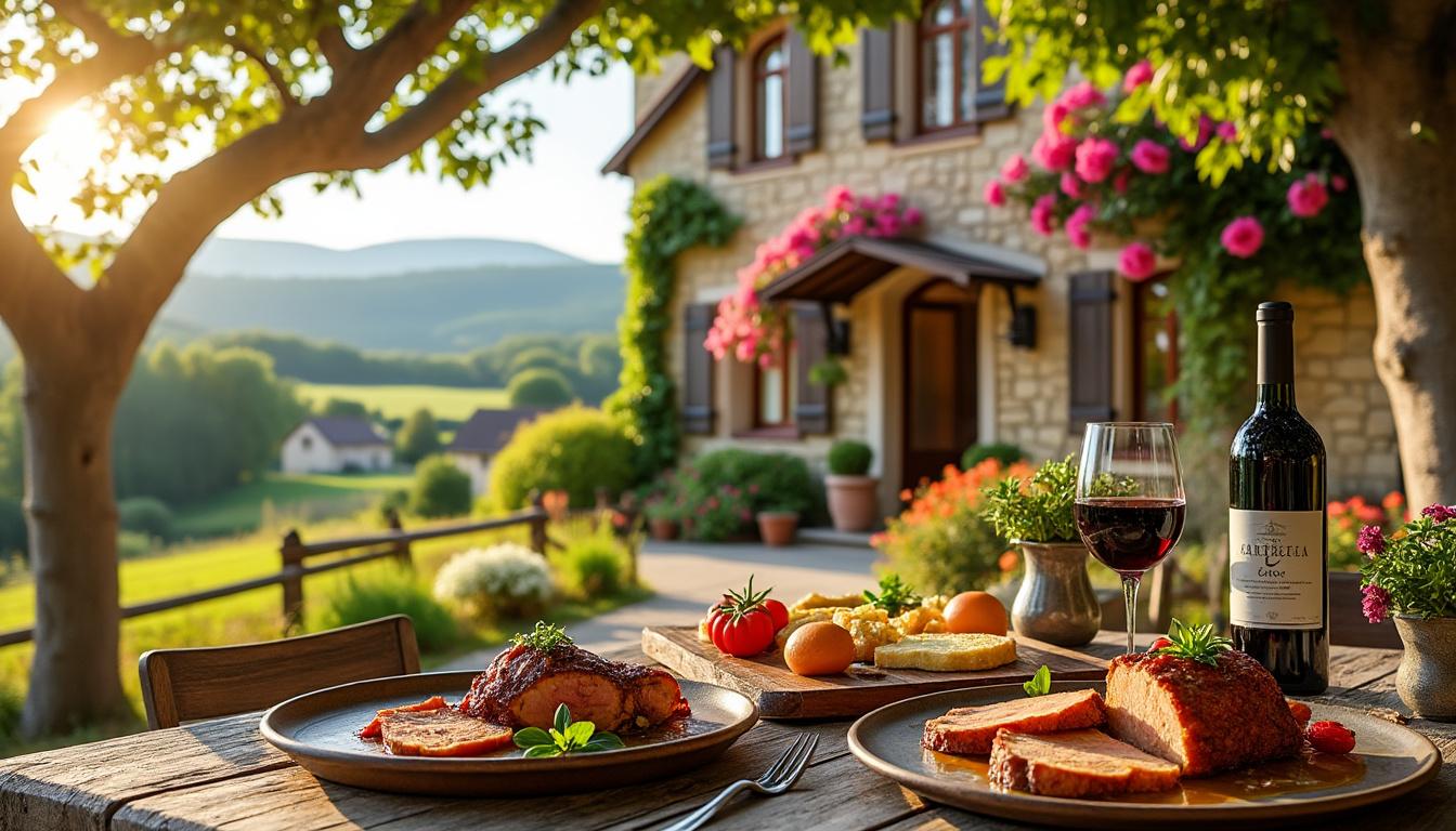 plongez dans l’ambiance chaleureuse de l’auberge du grand mégnos et laissez-vous séduire par ses spécialités gasconnes authentiques dans un cadre convivial et typique du sud-ouest.