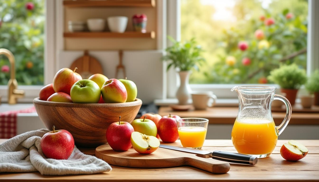 découvrez comment préparer facilement un délicieux jus de pomme maison avec notre guide étape par étape. astuces, conseils et ingrédients simples pour un résultat rafraîchissant et naturel !