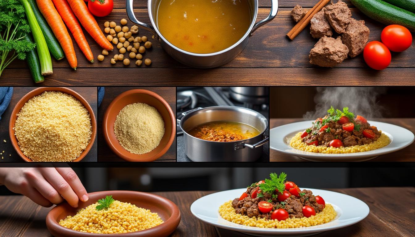 découvrez comment préparer un couscous savoureux grâce à notre guide étape par étape, simple et complet pour réussir ce plat traditionnel marocain chez vous.