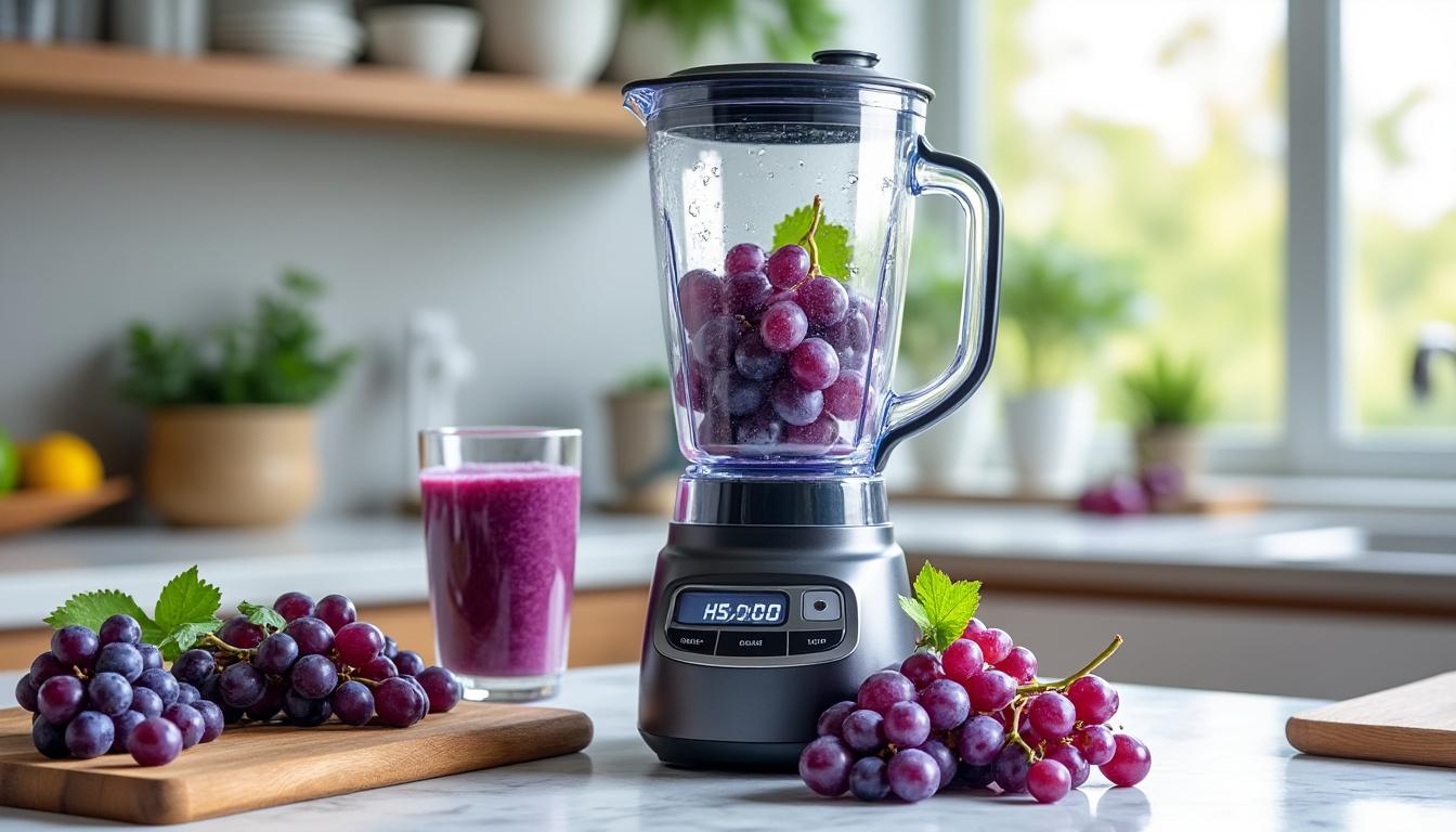 découvrez comment préparer un jus de raisin frais et délicieux facilement à la maison avec un blender grâce à notre guide étape par étape.
