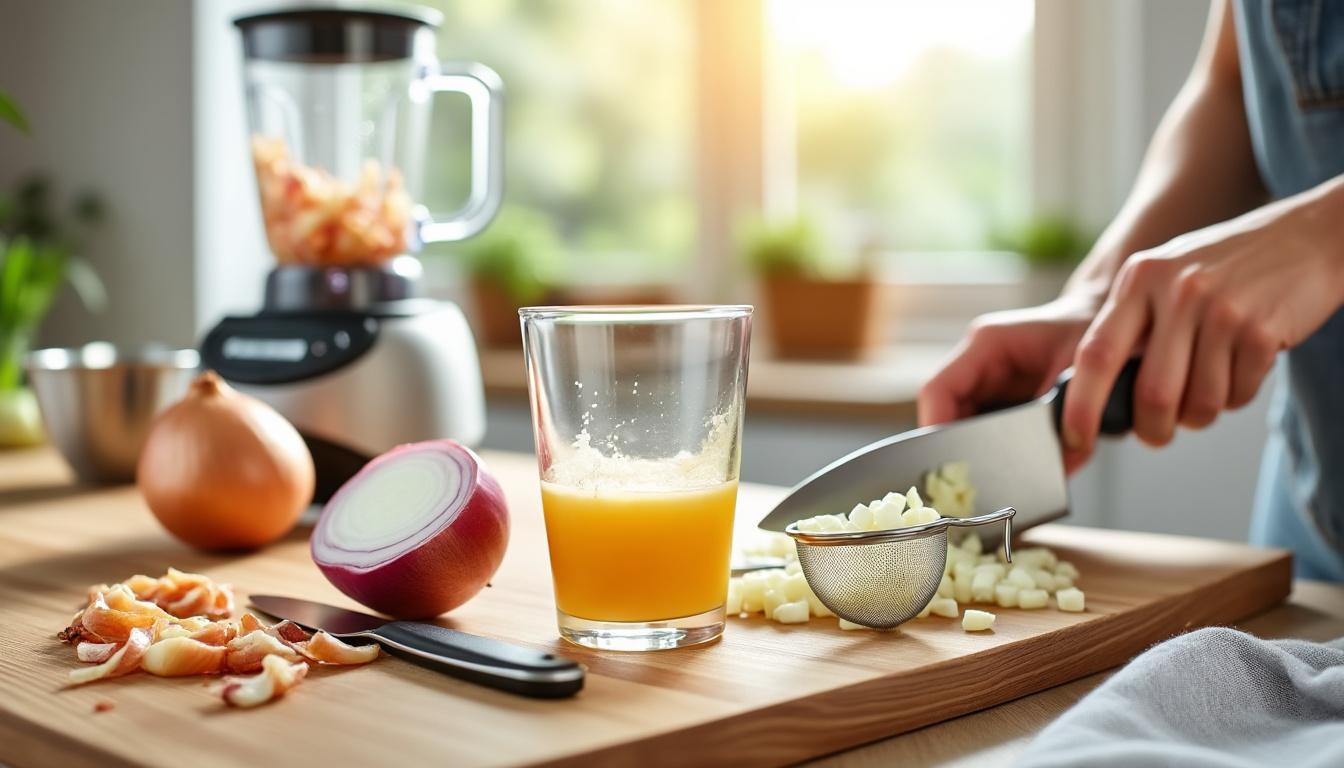 découvrez comment préparer facilement un jus d'oignon maison avec notre guide simple et rapide. profitez des bienfaits naturels de l'oignon en quelques étapes simples.