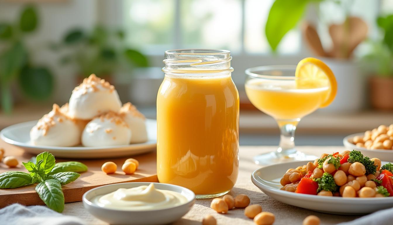 découvrez des idées simples et savoureuses pour utiliser le jus de pois chiche en cuisine. recettes faciles et astuces pour sublimer cet ingrédient polyvalent.