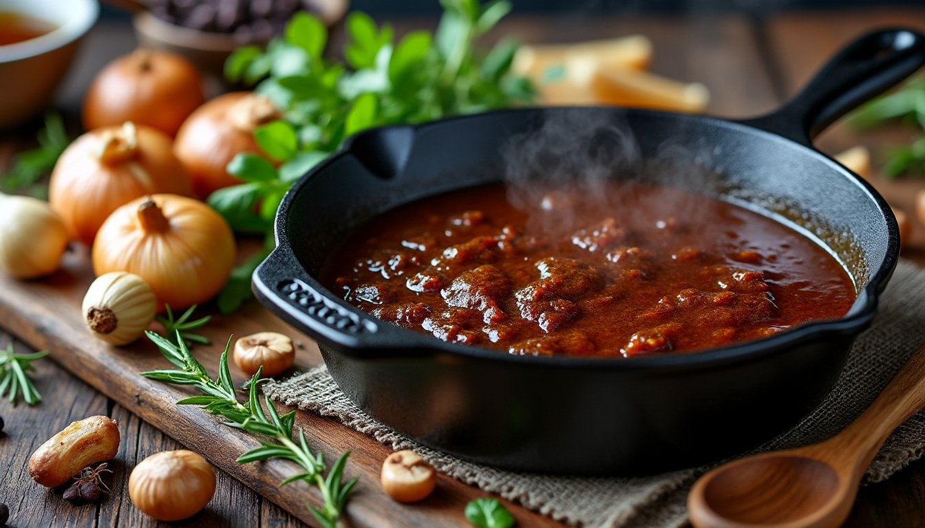 découvrez comment préparer un jus de viande savoureux et riche en goût sans utiliser de viande, grâce à des astuces simples et des ingrédients végétaux.