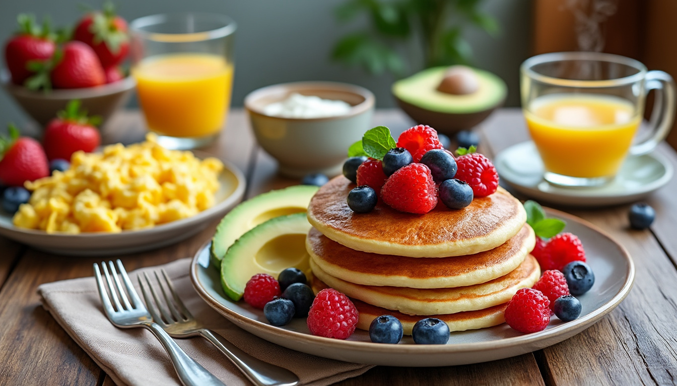 découvrez des idées simples et savoureuses pour accompagner vos pancakes au petit déjeuner et composer un repas équilibré, alliant plaisir et nutrition.