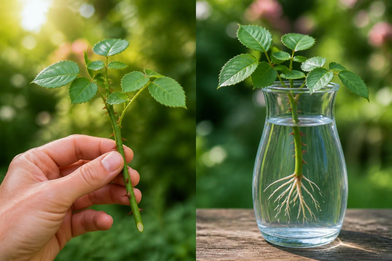 apprenez comment faire une bouture de rosier facilement en utilisant une tige ou en la plongeant dans l'eau, pour multiplier vos rosiers avec succès.