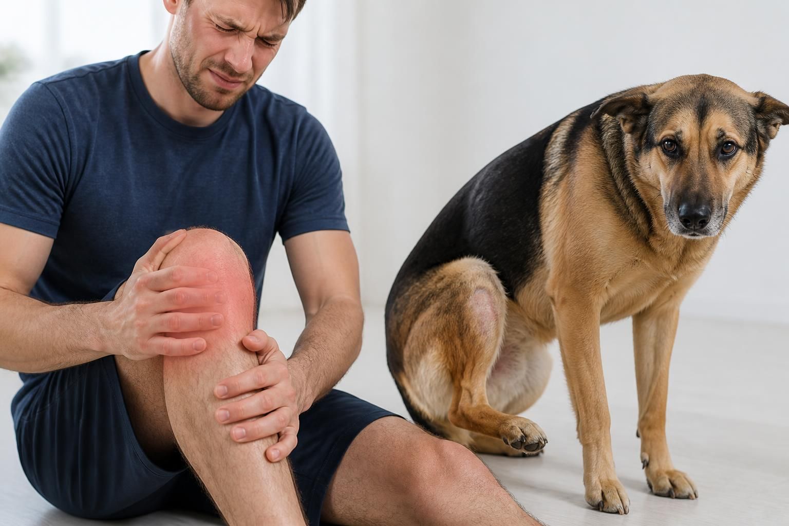 découvrez comment identifier les symptômes d'une blessure au ligament croisé du genou chez l'homme et le chien, pour une prise en charge rapide et adaptée.