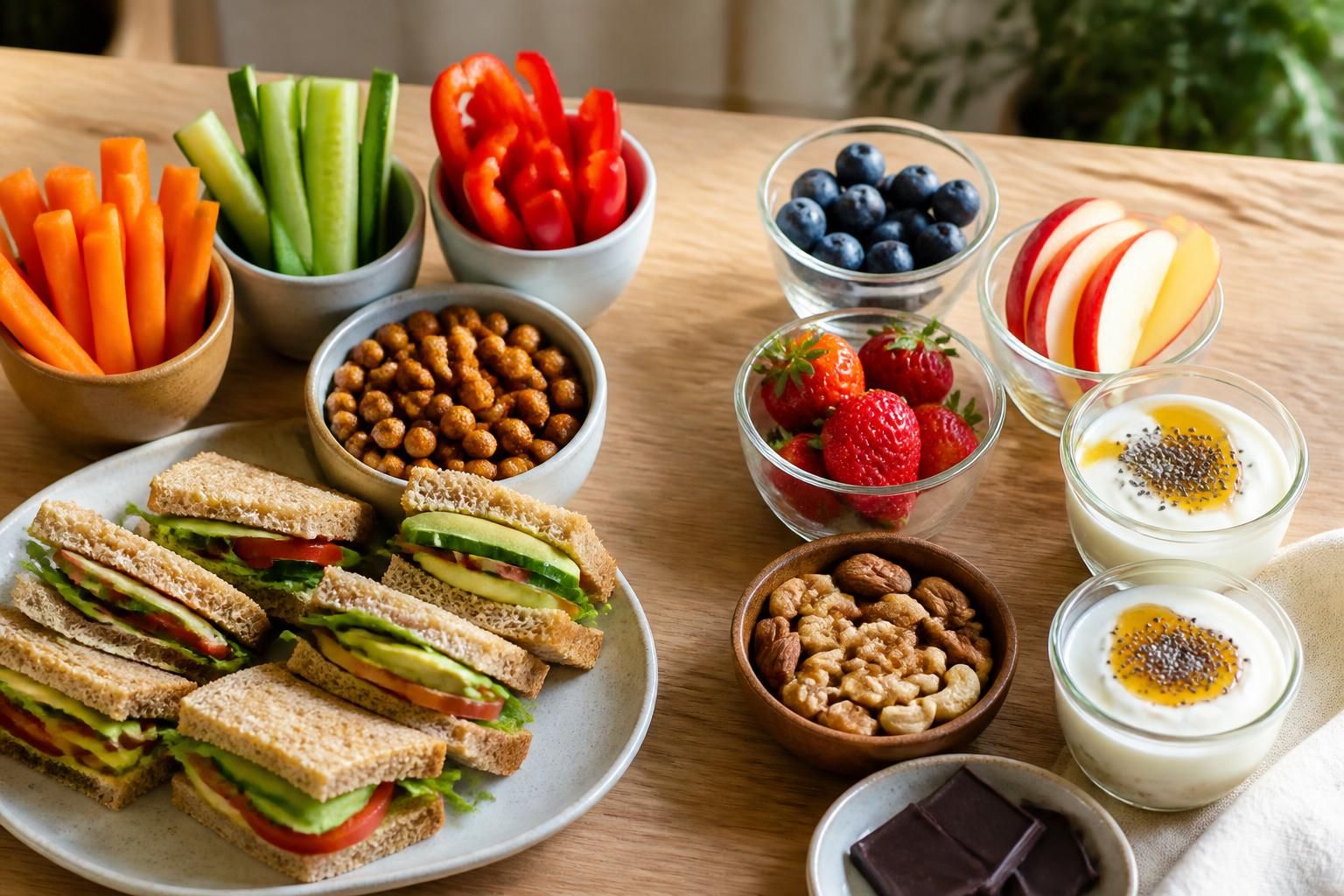 découvrez des recettes rapides et faciles de snacks healthy, salés ou sucrés, pour grignoter sainement à tout moment de la journée.