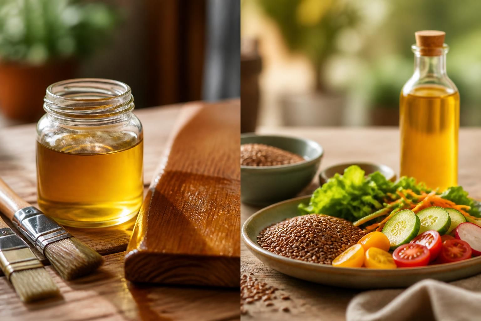 découvrez les bienfaits de l'huile de lin, ses dangers potentiels et ses multiples utilisations pour le bois ainsi que pour l'alimentation.