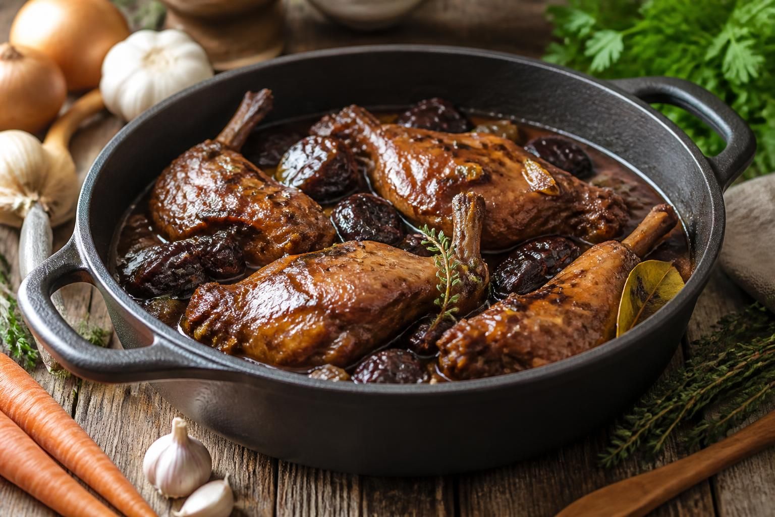 découvrez des recettes traditionnelles de lapin aux pruneaux, faciles à réaliser avec votre cookeo ou en cocotte, pour un plat savoureux et tendre.