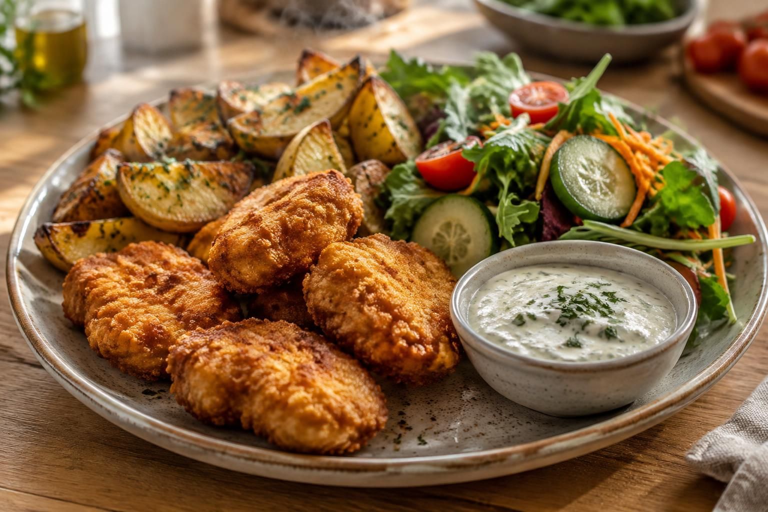 découvrez quels accompagnements servir avec des nuggets maison : légumes, salades et féculents pour composer un repas équilibré, gourmand et facile à préparer.