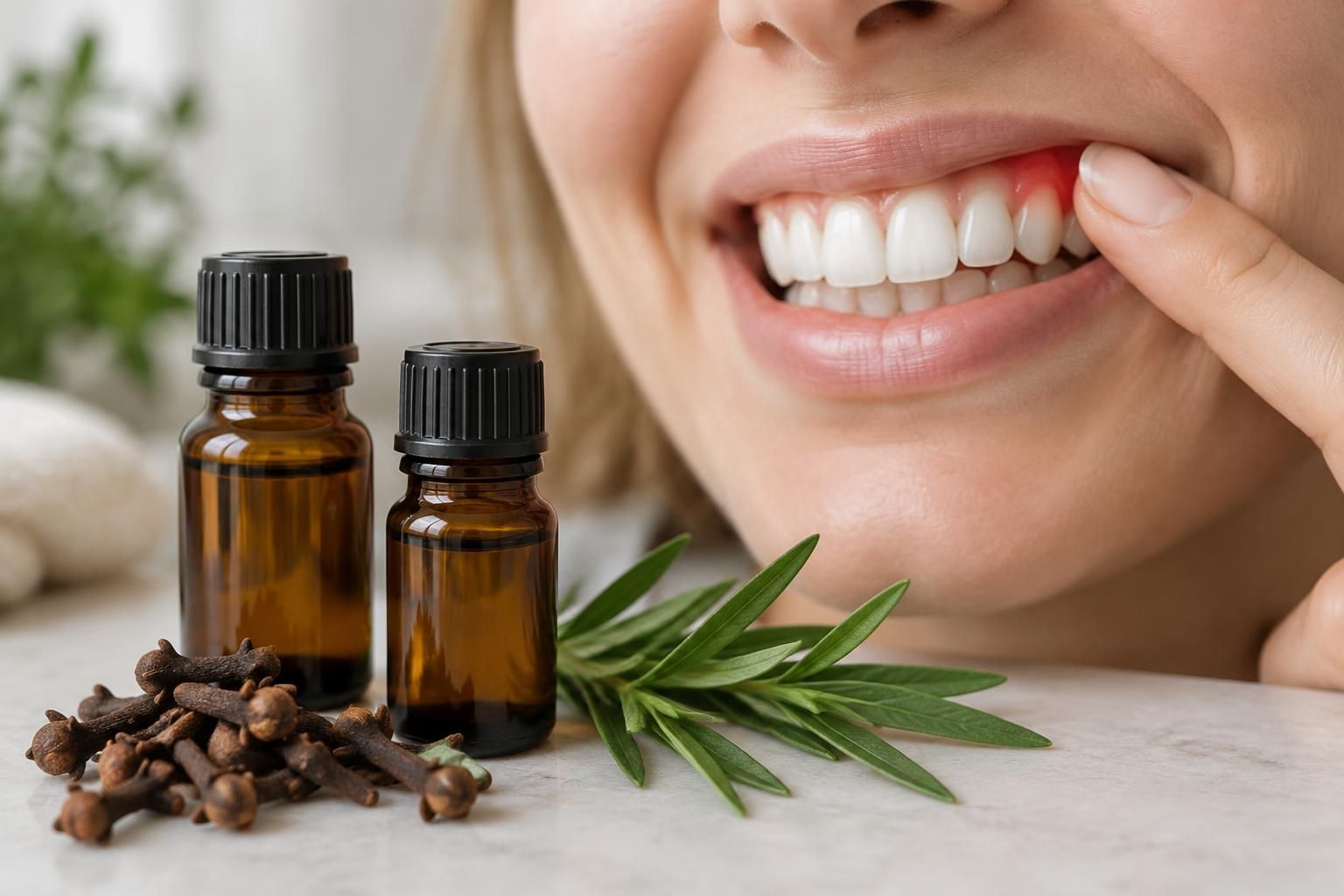 découvrez comment les huiles essentielles de clou de girofle et de tea tree peuvent aider à apaiser les symptômes de la gingivite, avec les précautions d’usage.