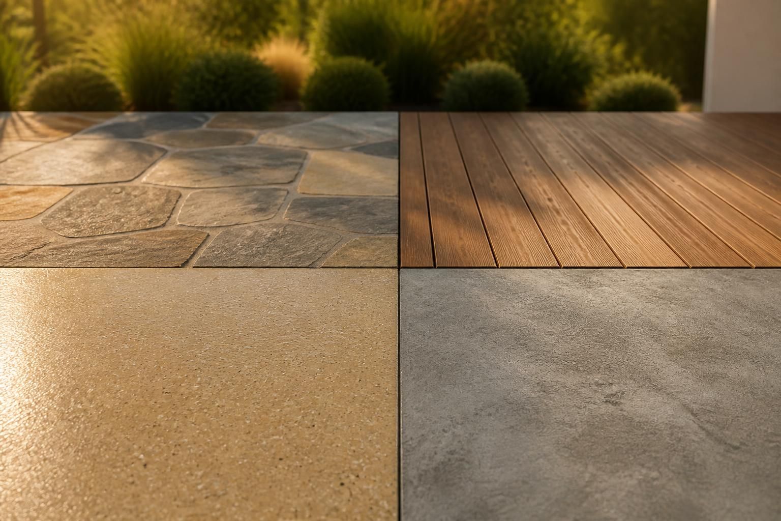 découvrez comment choisir le revêtement idéal pour votre terrasse parmi la résine, la pierre, le bois et le béton, pour un espace extérieur à la fois esthétique et durable.