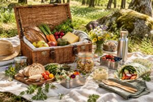 découvrez comment préparer un pique-nique zéro déchet avec un panier gourmand, des recettes maison et des astuces écoresponsables.